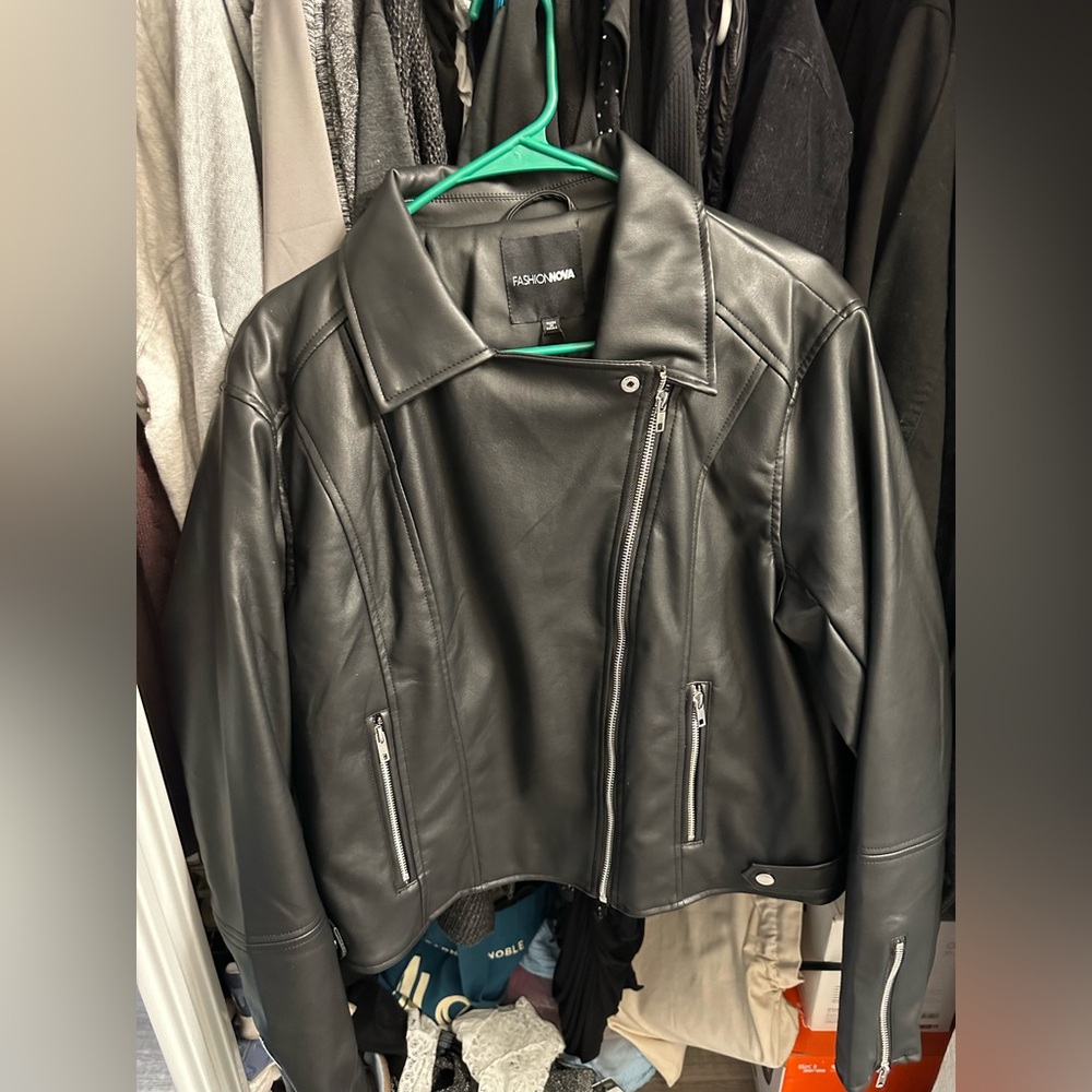 Black Faux Leather Jacket